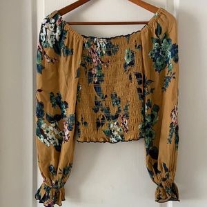 Floral mustard top